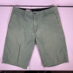Volcom Green Khaki Style Shorts Mens Size 32